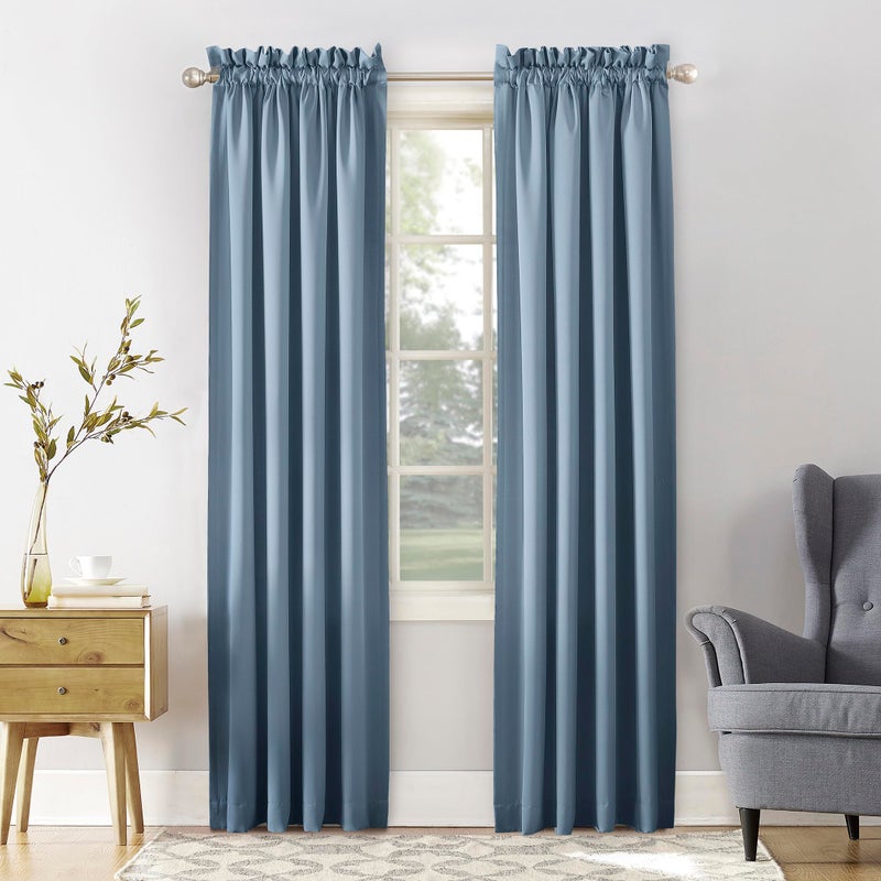 Sun Zero Barrow Energy Efficient Rod Pocket Curtain Panel Pair - Image 1